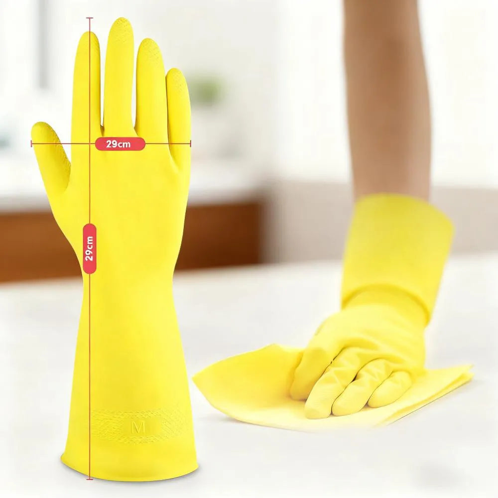 Medium Household Rubber Latex Gloves for Cleaning & Protection